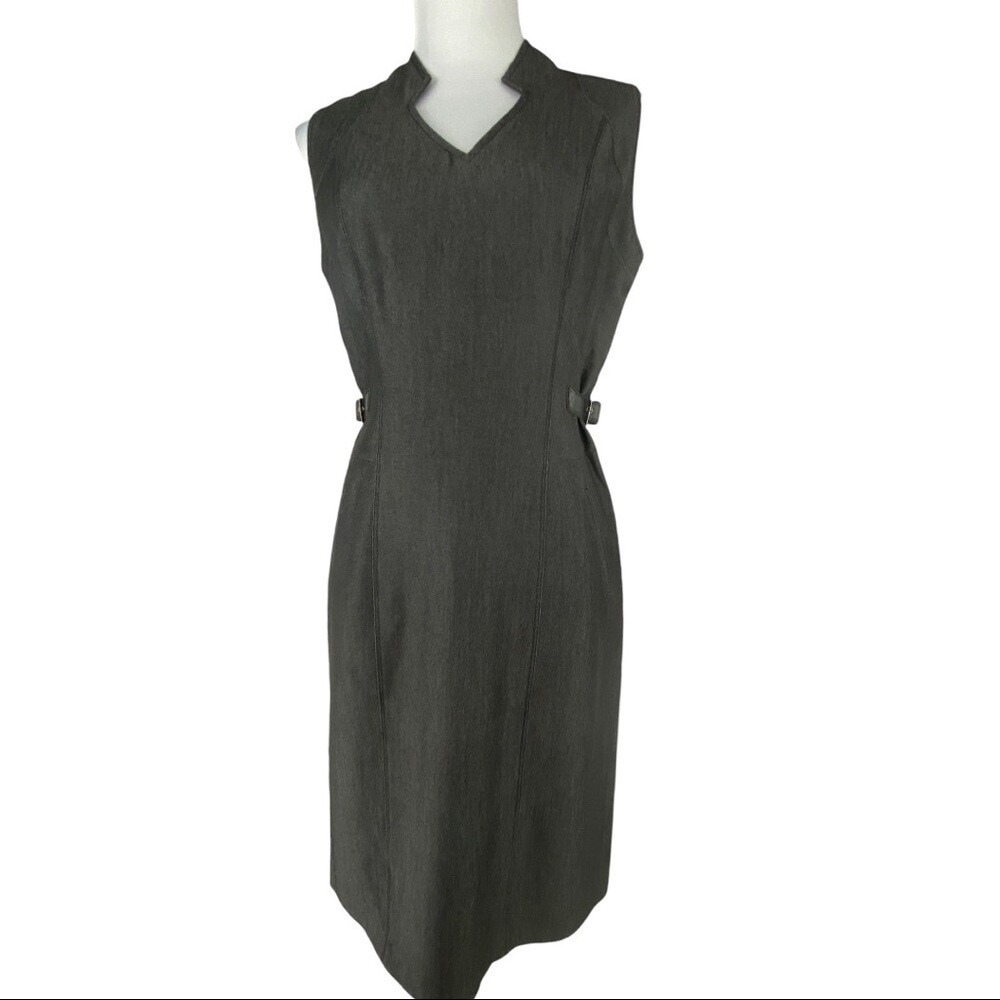 Sharagano Women's NWT‎ Black Sleeveless Business Career Sheath Dress 6/C40